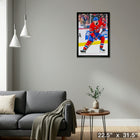 Patrik Laine Montreal Canadiens - Toile encadree - 22" x 31"-Prêt à accrocher - livré entièrement assemblé