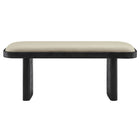 Modway - Iver 43" Bois rembourré Banc d’accent - Lin noir-6