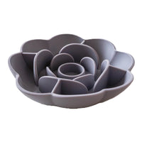Dexypaws - Mangeoire lente Flower - Gris-Sans BPA