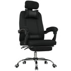 Vinsetto - Chaise d’ordinateur pivotante avec repose-pieds - noir-Conçue avec une structure ergonomique pour un confort maximal