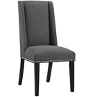 Modway - Baron Tissu Chaise à manger - Gris-Fauteuil d’appoint moderne élégant