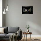 Vinyl Album Frame with Black Background - Impression encadree - 26" x 18"-Prêt à accrocher - livré entièrement assemblé