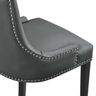Modway - Marquis Cuir végane Chaise à manger - Gris-8