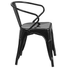 Flash Furniture – Ensemble avec table et 2 sièges à bras ajourés, intérieur/extérieur, métal, noir (CH31330270BK)-Assemblage nécessaire