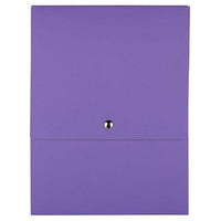 JAM Paper - Portefeuille vertical à fermeture pression - 12 1/8 x 9 x 1/2 - Kraft violet-Couleur: Kraft violet