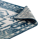 Modway - Reflect Nyssa Géométrie Géométrique Aztèque du Sud-Ouest Tapis intérieur/extérieur 5 pi l x 8 pi L - Ivoire et bleu-9
