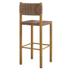 Modway - Parkland Terrasse extérieure Rotin et aluminium Tabourets de bar - Naturel - Ensemble de 2-8
