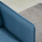 HOMCOM - Canapé 55 po loveseat avec dossier capitonné à boutons - bleu-Le tissu effet lin est respirant et ne se froisse ni ne se déforme facilement 