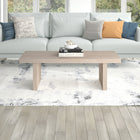 Hudson&Canal - Table basse rectangulaire Soren (122 cm de largeur) - Blanc aulne-Nettoyer avec un chiffon doux et sec, sans produits chimiques agressifs ni produits de nettoyage abrasifs