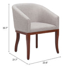 Zuo - Serasa Chaise de salle à manger - Gris-6