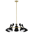 Modway - Declare 5-Bras léger de 6" Pendentif - Noir-Ampoule : 5 E26 40W max (non incluse)