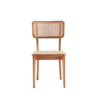Manhattan Comfort - Lot de 2 chaises de salle à manger Giverny 18,11 po style industriel chic - Nature-Assise en canne naturelle