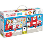 Banana Panda - Puzzle à assembler, camion de pompiers-Le puzzle parfait et l'activité d'apprentissage pour les enfants qui aiment l'espace - le grand puzzle spatial présente des illustrations détaillées, notamment des planètes, des objets courants et des personnages importants de l'exploration spatiale