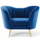 Modway - Opportunity Performance Velvet Fauteuil - Marine-Capacité du poids de la chaise : 300 lb