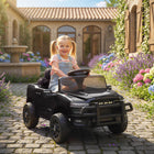 Qaba - Voiture électrique pour enfants sous licence Dodge RAM 3500 12V - noir-Puissants doubles moteurs 12V et vitesses jusqu'à 3,1 mi/h (5 km/h) 