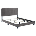 Modway - Celine Chenal Touffé Performance Velvet Lit King, Gris-Lit King