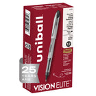 uniball - Stylos à bille roulante Vision Elite - 0,5 mm - noir - paquet de 12-Ce stylo roller à encre liquide au design élégant combine performance de haut niveau et style moderne pour répondre à tous vos besoins d’écriture