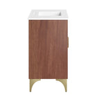 Modway - Daylight 36" Vanette de salle de bain - Noyer blanc-Matchs non inclus