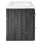 Modway - Render Support mural de 36" Vanette de salle de bain - Blanc charbon-Tiroirs à extension complète