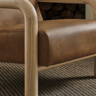 Modway - Sereno Cuir végane Chaise d’accent - Chêne du canyon-Rembourrage en cuir végane haut de gamme