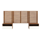 Modway - Render Ensemble 6 pièces : Tête de lit Simple murale et tables de chevet modernes - Noyer Blanc-Construction durable en panneaux de particules