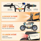 Gyrocopters - Trottinette électrique Vortex pour adultes et adolescents - Vitesse 32 km/h - Autonomie 28 km - Application - Noir-7