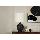 Monarch Specialties - Luminaire - 17 po H Lampe De Table - Céramique Noire - Abat-Jour Ivoire / Crème - Transitionnel-Cette lampe est dotée d'un interrupteur rotatif facile à utiliser, qui accueille une seule ampoule (non incluse) pour une puissance maximale de 60W/120V, afin d'éclairer instantanément une pièce