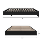 Nexera - Lit plateforme double, Noir-7