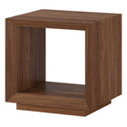 Hudson&Canal - Table d'appoint rectangulaire Evie de 56 cm de largeur - noyer satiné-Le plateau de table a une capacité de poids de 50 lb, l'étagère inférieure peut supporter 40 lb