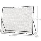 Soozier – Filet de rebond de soccer avec 5 angles ajustables – 8 pi x 6 pi-Acier avec revêtement en poudre et base stable assurent la durabilité 

