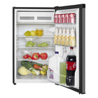 Magic Chef - Mini-réfrigérateur de 4,4 pi³ aspect inox avec compartiment congélateur-Réglage de la température et dégivrage par bouton-poussoir 