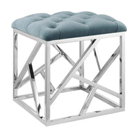 Modway - Intersperse Ottoman - Bleu de mer-Ottoman moderne de lit ou de salon