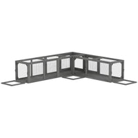 PawHut - Tunnel pour chat 98 po d’extérieur avec design combinable, portes - gris foncé-Le design connectable offre des options infinies avec quatre entrées pour relier les tubes 