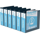 Davis Group Super offre Easyview, Reliure View à anneaux ronds 3 po, personnalisable, paquet de 6 - Bleu Marine-3 Reliure À Anneaux