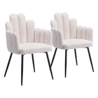 Zuo - Noosa Chaise de salle à manger - Ivoire - Ensemble de 2-Assemblage requis