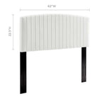 Modway - Rebecca Performance Velvet Tête de lit complète / Queen, Blanc-Rembourrage en velours polyester Performance