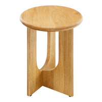 Modway - Rivian Manche Table d’appoint - Chêne-Table d’extrémité ronde