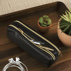 Mead - West Village Pochette à double fermeture éclair, noir-Rangement polyvalent : idéale pour les stylos, crayons, cosmétiques, accessoires pour cheveux, chargeurs ou petits accessoires