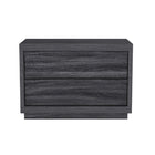 Manhattan Comfort - Table de nuit contemporaine Navis 32" à 2 tiroirs - Gris charbon-La finition aspect bois offre une apparence chaleureuse et naturelle prisée dans la conception de meubles modernes