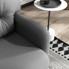 HOMCOM - Canapé 58 po pour chambre avec coussins - gris-Structure en acier et quatre pieds en hêtre conçus pour une solidité durable 