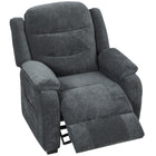 HOMCOM - Fauteuil de massage électrique avec moteur silencieux - gris foncé-Fauteuil inclinable électrique à une touche avec repose-pieds atteint 150° en douceur grâce à un moteur sans balais silencieux 