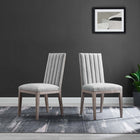 Modway - Maisonette Tissu vintage français à touffes Tissu Fauteuil d’appoint de salle à manger - Gris clair-Rembourrage en mousse dense