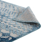 Modway - Reflect Giada Abstract Diamant Marocain Treillis Tapis intérieur/extérieur de 8 pi l x 10 pi L - Ivoire et bleu-9