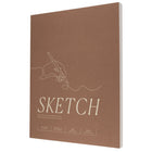 Gry Mattr - Carnet de croquis - 90 lb - Reliure sans coutures - 80 feuilles - Havane-Idéal pour les dessins au charbon, aux pastels et au crayon
