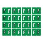 Oxford – Étiquettes alphabétiques compatibles Datafile, « F », vert pâle, paq./240-Assignez des lettres spécifique aux sections de classement individuelles