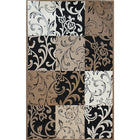 Avocado Decor - Valentine  tapis intérieur, 2,3pi x 3,7pi, Noir/Ochre-Noir/Ochre, Viscose
