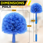 Gritt Commercial - Brosse chasse-toiles - Brosse pour coins de 6 11/16 po - Manche de 20 po-Parfaite pour éliminer les toiles d’araignée et l’accumulation de poussière