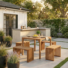 Zuo - Riviera Banc Extensible - Naturel - Ensemble de 2-Couleur du mobilier : Naturel