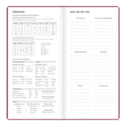 Letts of London - 2027 Agenda hebdomadaire mince Woodland - 5-7/8" x 3-1/8"- Rose - Mutlilingue-Vue mensuelle au début de chaque mois, incluant les objectifs, les suivis, les listes de tâches et les dates importantes