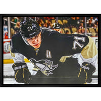 Evgeni Malkin Pittsburgh Penguins Faceoff sur toile - Toile encadree - 31" x 22"-Impression sur toile de qualité supérieure avec bordures enveloppées